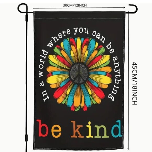 Peace & Love Be Kind Yard Flag NWT - Picture 4 of 4